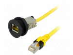 RJ45 socket | 22mm | har-port | -25&divide;70&deg;C | &Oslash;22.3mm | IP20 | Colour: black