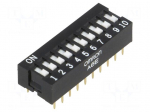 Switch: DIP-SWITCH | Poles number: 10 | ON-OFF | 0.025A/24VDC | Pos: 2