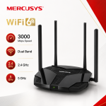 Wi-Fi 6 AX3000 kaheribaline ruuter, kuni 3000 Mb/s, 4&times;LAN + 1&times;WAN gigabit porti