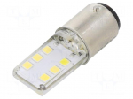 LED lamp | white | BA15D | 24VDC | 24VAC