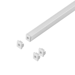 T&ouml;&ouml;riistad ja m&otilde;&otilde;teseadmed // Uued tooted t&ouml;&ouml;riistade, tarvikute kategoorias // Zestaw: profil aluminiowy do taśm LED, 2000 x 7,8 x 9 mm, natynkowy, biały, klosz mrożony, 4 zaślepki