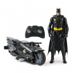 DC Comics , Batman Stealth Remote Control Batcycle with 12" Batman Action Figure, Super Hero Kids Toys for Boys and Girls Ages 4 & Up