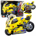M&auml;nguala | PC | Konsoolid | Tarvikud // Harivad m&auml;nguasjad | Interaktiivsed | Loomingulised | Kunstilised // Motocykl Do Rozkręcania 2w1 DIY Warsztat Światła Dźwięki Dym Ż&oacute;łty 43cm