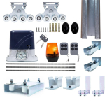 Complete automation kit for self-supporting gates PNI AP800D, motor, wheels, photocells, remote control, lamp, 6 meters rack, 3x2 m rail for a useful opening of 4-5m, 230V, 1100 N and 800KG sliding ga