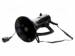Signaller: magaphone | voice message,siren | 120dB | black | ABS | 120W