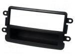 Radio mounting frame | Dacia | 1 DIN | black