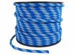 Rope | polypropylene | &Oslash;rope: 12mm | L: 100m | with a core | blue