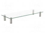 Monitor stand | 20kg | plastic,steel,glass | 580x210x90mm