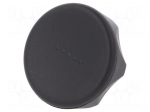 Knob | &Oslash;: 45mm | Ext.thread: M8 | 20mm | technopolymer (PA) | Cap: black