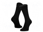 Work socks | Size: 43-46 | black | thin | 3pcs.