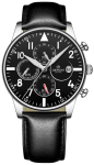 Giewont Men's Chronograph Sapphire Watch GW5630-A2 / black-silver