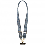 Guess CBDY 4G Tether Patch Strass Metal Logo Universal lanyard / blue