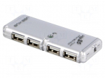 Hub USB | USB 1.1,USB 2.0 | white | Number of ports: 4 | 480Mbps