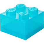 Room Copenhagen LEGO Storage Brick 4 Top Lid Glitter (light blue/transparent)