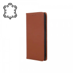 Fusion Genuine Leather Book grāmatveida maks Xiaomi Redmi 12C brūns