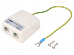 Arrester: for telecommunications networks | RJ45 | 5V | 2.5kA