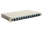 Equip 12-Port Fiber Optic Splice Box, SC Duplex, OS2, 1U, Equipped, Grey