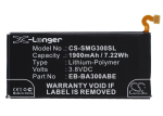 1900 mAh for Samsung EB-BA300ABE,GH43-04381A,GH43-04381B