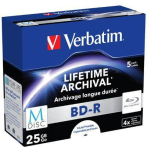 Płyty Blu-Ray Verbatim BD-R SL Printable 25GB (5szt.)