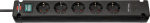 Brennenstuhl Bremounta 5-pesaline pistikupesa + 2x USB-C Black 3m