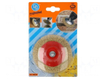 Wheel brush | 90mm | brass | plunger | 6mm