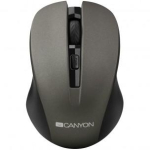 Computer mouse Canyon  CANYON Mouse CNE-CMSW1(Wireless  Optical 800/1000/1200 dpi  4 btn  USB  power saving button)  Graphite