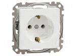 F-type socket (Schuko) | 250VAC | IP20 | white | Sedna | Illumin: none