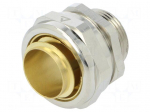 Straight terminal connector | Thread: metric,inside | brass | IP40
