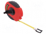 Measuring tape | L: 50m | Width: 13mm | Enclos.mat: ABS,elastolan