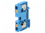 Splice terminal: rail | 10mm2 | ways: 1 | terminals: 2 | blue | wemid