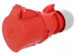 Connector: AC supply 3-phase | socket | female | 32A | 400VAC | IP44