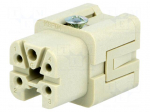 Connector: HDC | female | CKS | PIN: 5 | 4+PE | size 21.21 | 10A | 400V