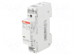 Contactor: 2-pole installation | NC + NO | 24VAC | 24VDC | 16A | DIN