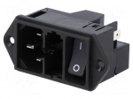 Connector: AC supply | socket | male | 10A | 250VAC | IEC 60320