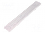 LED lens | rectangular | transparent | H: 12mm | Outside dim: 40x280mm