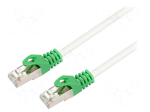 Patch cord | S/FTP | 6 | solid | Cu | LSZH | grey | Len: 2m | 27AWG