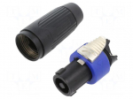 Connector: SpeakON | plug | female | PIN: 4 | for cable | 40A | 250VAC