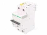 Circuit breaker | 400VAC | Inom: 32A | Poles: 2 | Charact: D | 6kA | IP20