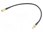 Cable | 0.2m | SMB male,SMB female | shielded | black | straight