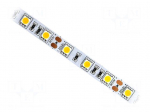 LED tape | white warm | 5050 | LED/m: 60 | 10mm | white PCB | IP20 | 120&deg;