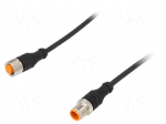 Cable: for sensors/automation | M12 | PIN: 4 | 5m | plug | 250VDC | 250VAC