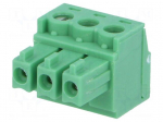 Connector: pluggable terminal block | plug | female | 8A | 160V | green