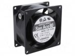 Fan: AC | axial | 80x80x42mm | 51m3/h | 40dBA | ball | 2650rpm | 115VAC