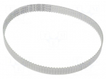 Timing belt | T2.5 | W: 10mm | H: 1.3mm | Lw: 285mm | Tooth height: 0.7mm