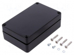 Enclosure: multipurpose | X: 80mm | Y: 125mm | Z: 40mm | aluminium | black