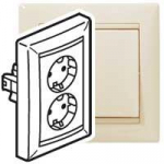 PRISE 2X2P+T SCHUKO A VIS IVOIRE