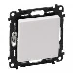 Changeover push-button Valena Life - 6 A - 250 V - with cover plate - white