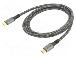 Cable | Thunderbolt 3,USB 4.0 | USB C plug,both sides | 1.2m | PVC