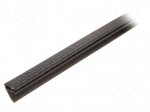 Gasket | EPDM,PVC | black | L: 10m | W: 16mm | H: 13mm | Panel thick: 1&divide;2mm