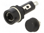 Fuse holder | 6.3x32mm | 15A | 250VAC | on panel | thermoplastic | IP40